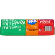 Coca-Cola Mini Can, Variety Pack, 7.5 Fluid Ounce (Pack of 30)