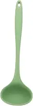 Homoyoyo Silicone Large Soup Spoon with Long Handle Heat Resistant Cooking Ladle for Serving Soup Porridge and Rice Easy to Clean Kitchen Utensil Bright Color Design Random Color