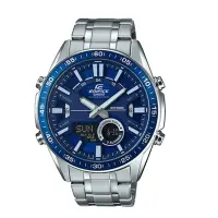 在飛比找Yahoo奇摩購物中心優惠-CASIO EDIFICE 定時數碼雙重顯示計時錶(EFV-