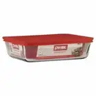 PYREX 6 Cup Rectangle Storage Container with Red Lid - NEW - FAST SHIP