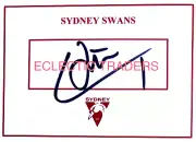 Chad Warner SIGNED Sydney Swans Card. AFL Football All Australian Heeney Lockett