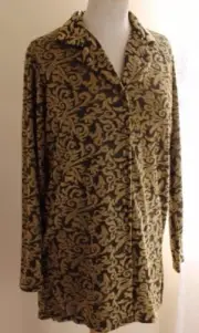 NWT Diane von Furstenburg Elegant Long Paisley Burnout Devore Jacket Top Sz S