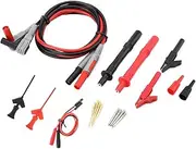Test Probe Kit, P1300C Electronic Digital Multimeter Test Leads with Crocodile Clips Replaceable Probe Tips Set