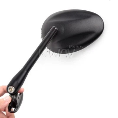 KiWAV Ellipse Black Mirrors with Black Adapter for Suzuki GSX 600 88-97