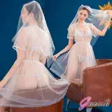 在飛比找遠傳friDay購物優惠-【Gaoria】 新娘嫁衣 浪漫白紗四件式新娘角色扮演服