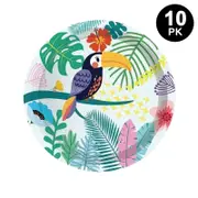 Flamingo Tropical Theme 9 inch 23cm Plates 10PK - Kids Birthday Party Tableware