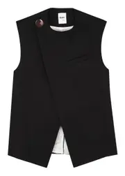 Day Birger ET Mikkelsen Enid Cross-over Twill top - Black - 40 (UK12 / M) 40 (UK12 / M)