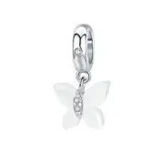 Butterfly Pendant Charm for Women Bracelet and Necklace Silver plating Fashion Jewelry