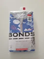 Bonds Baby Blue Cactus Long Sleeve Zip Wondersuit Size 1 BNIP 2016 RARE JUMP