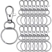 30 Pieces Metal Silver Swivel Lanyard Clips Trigger Snap Hooks and 30 Pieces