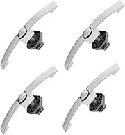 Chrome Arc Push Button Pull Handle for Caravan, RV, Cupboard, Yacht, Boat Cabinet Drawer - Zinc Alloy Lock for Hanging Cabinet Door, Trailer (4 Pack, Silver)