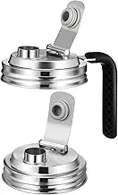 CANIGHT 2pcs Stainless Steel Canning Lids with Airtight Seal Regular Mouth Jar Caps for Food Storage and Fermenting Leak Resistant Bottle Toppers for Daily Use
