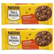 Nestle Toll House CARAMEL Morses Real Chocolate Baking Chips 2bgs -11-