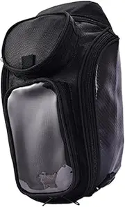 Motorcycle Tank Bag, Riding Bag, Canvas, Wear-Resistant Shoulder Bag, Seat Bag, Motorcycle Bag, Navigation Bag with Headphone Hole