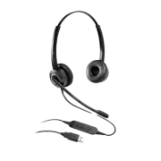 Grandstream GUV3000 Dual Ear USB Headset, Noise Canceling Microphone, HD Audio,