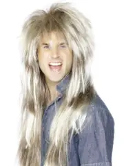 Blonde and Brown 80's Mega Mullet Wig