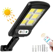 Solar Street LED Light Motion Sensor Remote Outdoor Garden Yard Flood Down Lamp