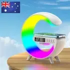 Wireless Speaker Charger Table Lamp with Alarm Clock Night Light Bedside Lamp