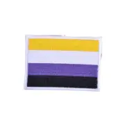 Nonbinary Pride Rainbow Flag Iron On Patch Non-Binary Enby LGBT