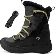HAPPY NOCNOC Boys & Girl Snow Boots Winter Waterproof Slip Resistant Cold Weather Shoes for 4-14 years