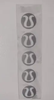 "Yoga Elegance: Silver Lululemon Iron-Ons (1/2'') - Craft Zen in USA Style!"