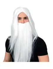 [Boutique Retailer Costumes] Merlin Gandalf Wizard Wig and Beard Hair Costume in White