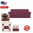 Soft Polyester-Spandex Sofa Cover with Elastic Bottom - Ash Rose Checkered Style