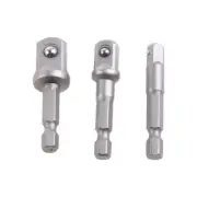 Easy Use 1/4" 3/8" Steel Drill Bit Bar Socket Driver Shank Adapter Set
