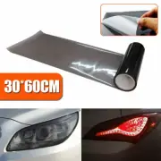 1x Gloss Light Black Smoke Vinyl Film Tint Headlight Taillight Wrap Cover Parts (for: Renault)
