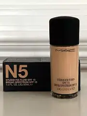 NIB MAC N5 Studio Fix Fluid ROSY BEIGE SPF 15 Foundation