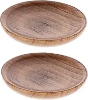 2 Pcs Wooden Sauce Dishes Condiment Bowls for Dipping Seasoning Sushi Stylish Appetizer Plates for BBQ Vinegar Side Dishes Elegant Design for Dining