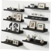 Picture Ledge Shelf, Small Floating Shelves Set of 8, 16 Inches Nursery Book