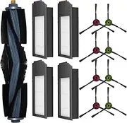 DEEBOT X1 Series Replacement Accessories Set Fit for ECOVACS X1 Omni /X1 TURBO /X1 Plus Robot Vacuum Include 1 Main Brush 8 Side Brushes 4 Filter Parts