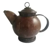 Coconut Shell Tea Pot Pure Natural Water Kettle ECO Friendly Hand Made