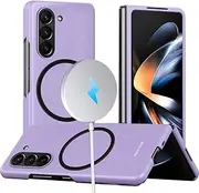 [Jarttarn] Magnetic Case Compatible with New Samsung Galaxy Z Fold 6 Case,Shockproof Protective Ultra-Thin Phone Case for Galaxy Z Fold 6 Phone Case (Purple)