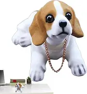 for Car Dashboard - Resin Car Dashboard Shaking Head Dog Figures, Decorative Creative Resin Craft, Cute Ornament for Desktop, Bookshelf, Windowsill
