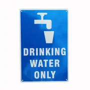 3x Notice Drinking Water Only Office Workshop Healthy Drink 200*300mm Metal Sign