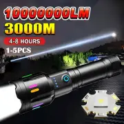 High Power LED Flashlight Super Bright Torch Outdoor Camping Light Rechargeable
