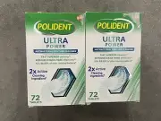 2 Pack Polident Ultra Power Effervescent Denture Cleaner Tablets, 2021