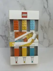 LEGO 3 Pack Coloured Highlighters Fun Novelty Stationary