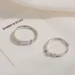 【BONNY & READ飾品】[純銀] 愛情諾言情侶戒指組(純銀 可調式 情侶對戒 戒指組)