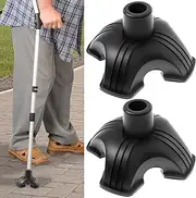 2pcs Rubber Feet Protective Caps Tips Kit Versatile Easy to Install Support Rubber Stick Tip Anti Slip Walking Sticks Base for Walking