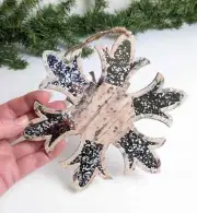 New Rustic Snowflake Christmas Ornament