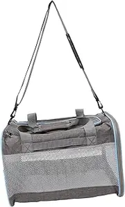 WOONEKY Breathable Cat Carrier Bag for Pets Soft Sided Mesh Travel Pouch for Cats and Dogs Durable for Outdoor Use Play Space with Mesh Window