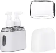 LAEFERO Travel Bottles Set for Toiletries, 2/3/4 in 1 Refillable Travel Cosmetic Container Leak Proof Liquid Press Pump Bottles Set for Lotion Shampoo Cream