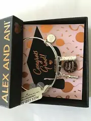 Alex and Ani Live Your Dream Trio Charm Bangle Bracelet Shiny Silver NWTBC
