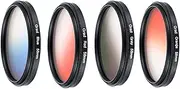 MagiDeal 4Pcs Graduated Color Filters Lens Filters Kit Replace Slim Frame Lightweight Camera Lens Filters Photography Accessory, Diameter 8.2 cm