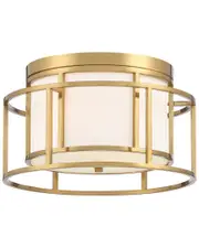 Crystorama Brian Patrick Flynn For Crystorama Hulton 2-Light Luxe Gold Ceiling Mount