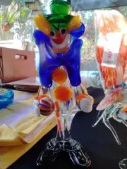 Vintage Murano Clown Art Glass Figure Handmade IN MURANO ITALY MINT CONDITION