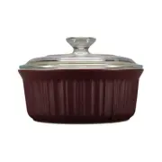 CorningWare Ceramic Baking Dish 1.5QT Cabernet French Colors Round
